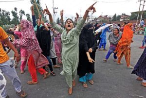 Protests in Kashmir post 5th august lockdown