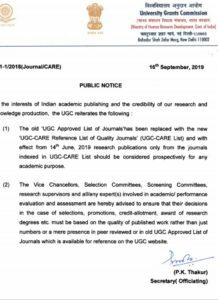 UGC notification