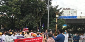 bangalore protests for Prashant bhushan